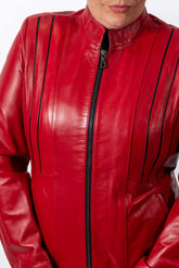 Women's leather jacket Beloslava